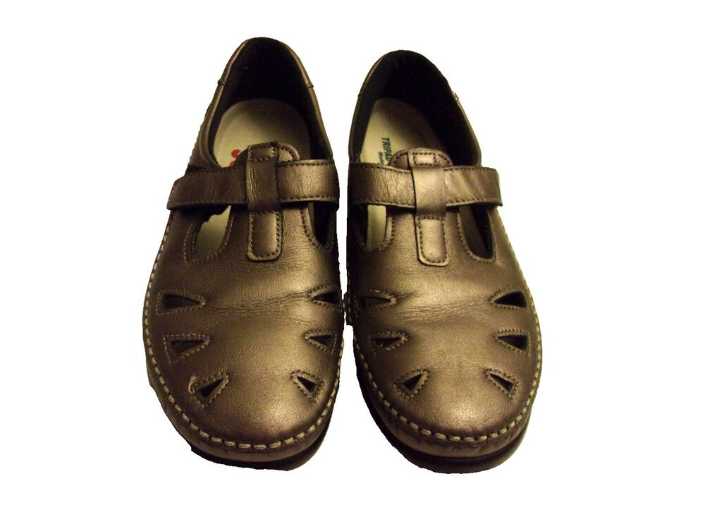 SAS Roamer  Mary Jane Flats Shoes Size 7.5 M Gray Tripad Comfort  Leather USA
